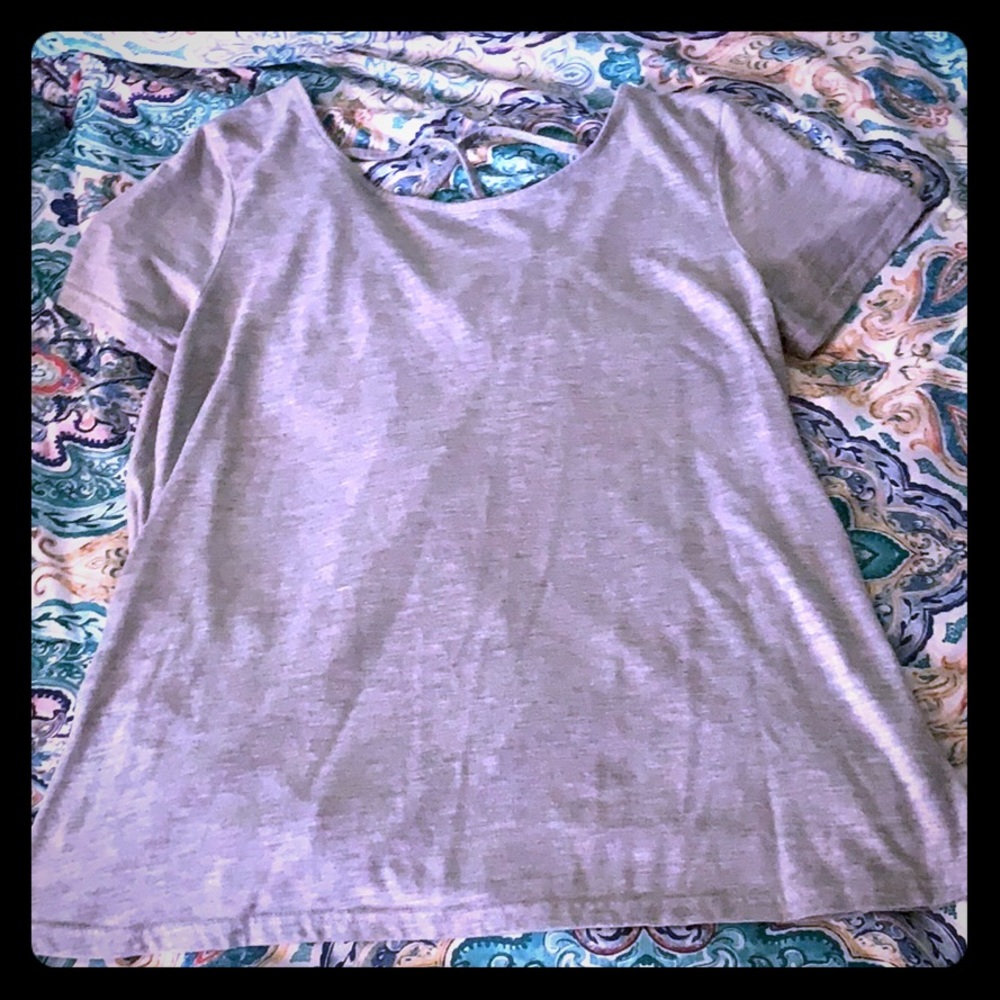 Gray Shirt open back